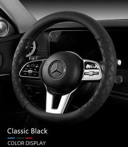 Premium Napa Leather Steering Wheel Cover - 38